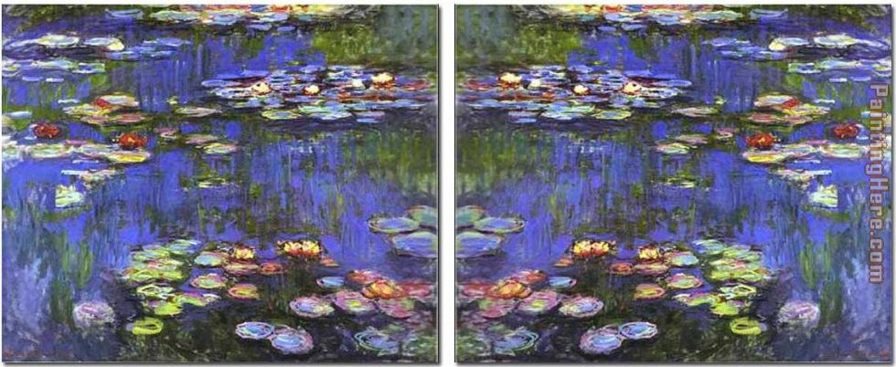 landscape Water Lilies set Art Painting landscape Water Lilies set Art Painting
